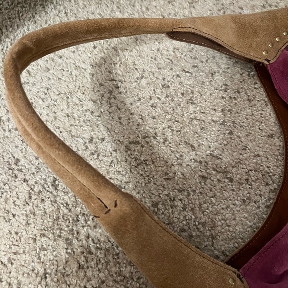 Lucky Brand suede and leather hobo bag - Picture 3 of 16